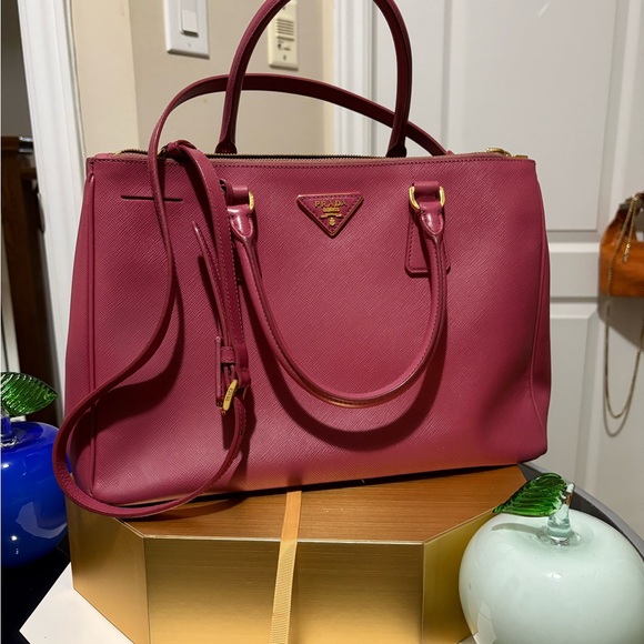 Prada Handbags - Prada Fuchsia Leather Satchel
